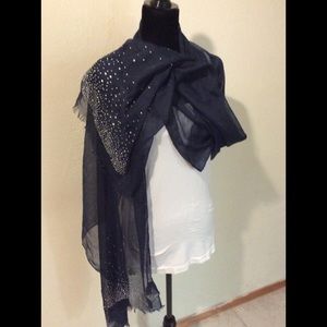 NWTS Navy Blue Wrap with crystals